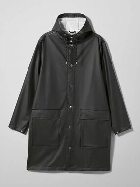Weekday Black Sune Raincoat - Unisex L
